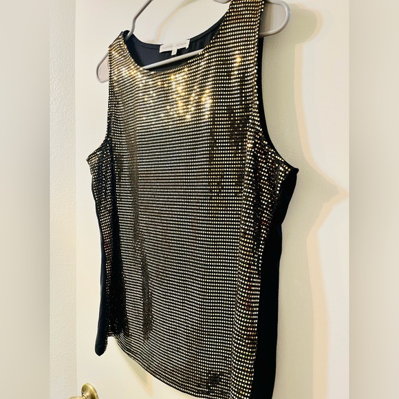 Madison + Hudson gold and black shimmery sequence like shirt size extra large - Picture 4 of 5